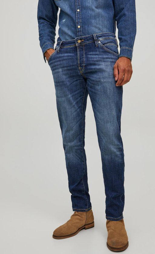 JACK & JONES Glenn Fox loose fit heren jeans denimblauw - Maat 31/32