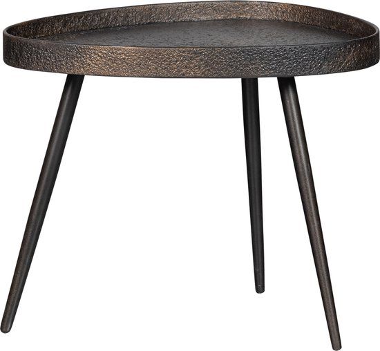 WOOOD Crude Side Tables - Metal/Wood - Antique Bronze - Set of 2