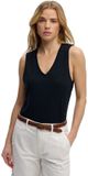 Superdry Studios Vee Mouwloze V-hals T-shirt M Vrouw