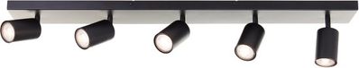 Brilliant Jello - Plafondlamp - LED GU10 5x5W - 3000K - Dimbaar - Zwart