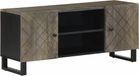 Syfax Tv-meubel 105x33x46 cm massief mangohout zwart
