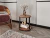 BOOKY Table d'appoint ronde 34 cm noyer