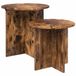 vidaXL Set de tables d'appoint - 2 pièces - Chêne fumé - Bois d'ingénierie