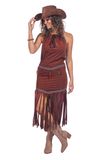 Wilbers Indianen Jurk Franjes Festival Bruin Dames - Maat 46