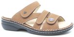 Finn Comfort VENTURA-S - Wijdte H Cognacbruin Nubuck Slides Vrouwen Maat 39