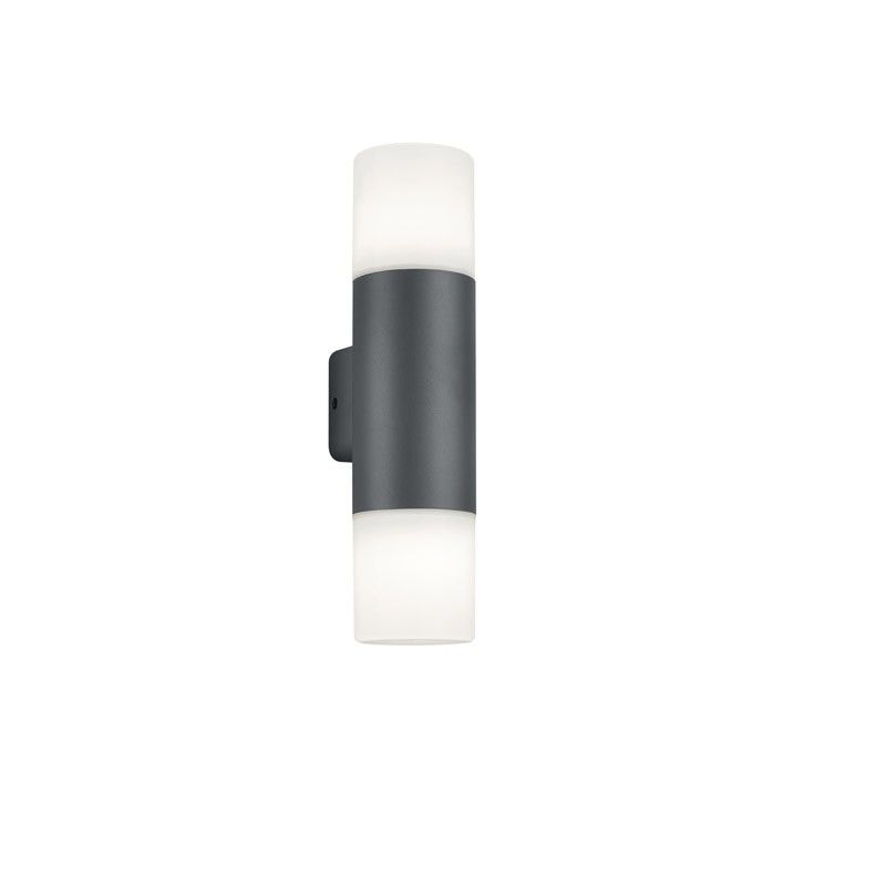 Trio Wandlamp Hoosic Antraciet - Aluminium - Grijs - E27