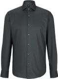 Hugo Boss BOSS Joe regular fit overhemd - structuur - grijs - Strijkvriendelijk - Boordmaat: 41 (EU maat: L)
