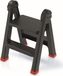 Échelle pliante, échelle télescopique, antidérapante jusqu'à 150 kg, échelle pliante double face avec 2 marches, noir, petite, double face, échelle pliable, adaptée à une utilisation en atelier