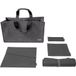 Sigel Bundle Desk Sharing Bag L Notebook Case Organizer Set Desk Mat Tas voor accessoires Donkergrijs