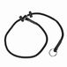 DINGO GEAR hond choke kraag handgenaaid sterk polypropyleen gevlochten koord twee begrenzers waterdichte choker voor K9 training IGP agitatie bijt werk gehoorzaamheid S - zwart (S04047)