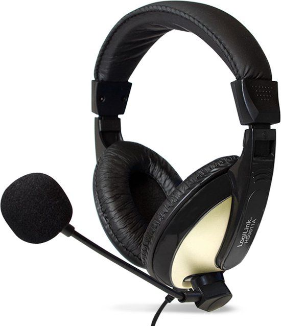 LogiLink Headset High Quality, mit Ohrpolster, schwarz