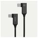 Moment 107-160 câble USB-C USB 4.0 fiche USB-C, fiche USB-C 10 cm Noir 90° coudé vers la gauche