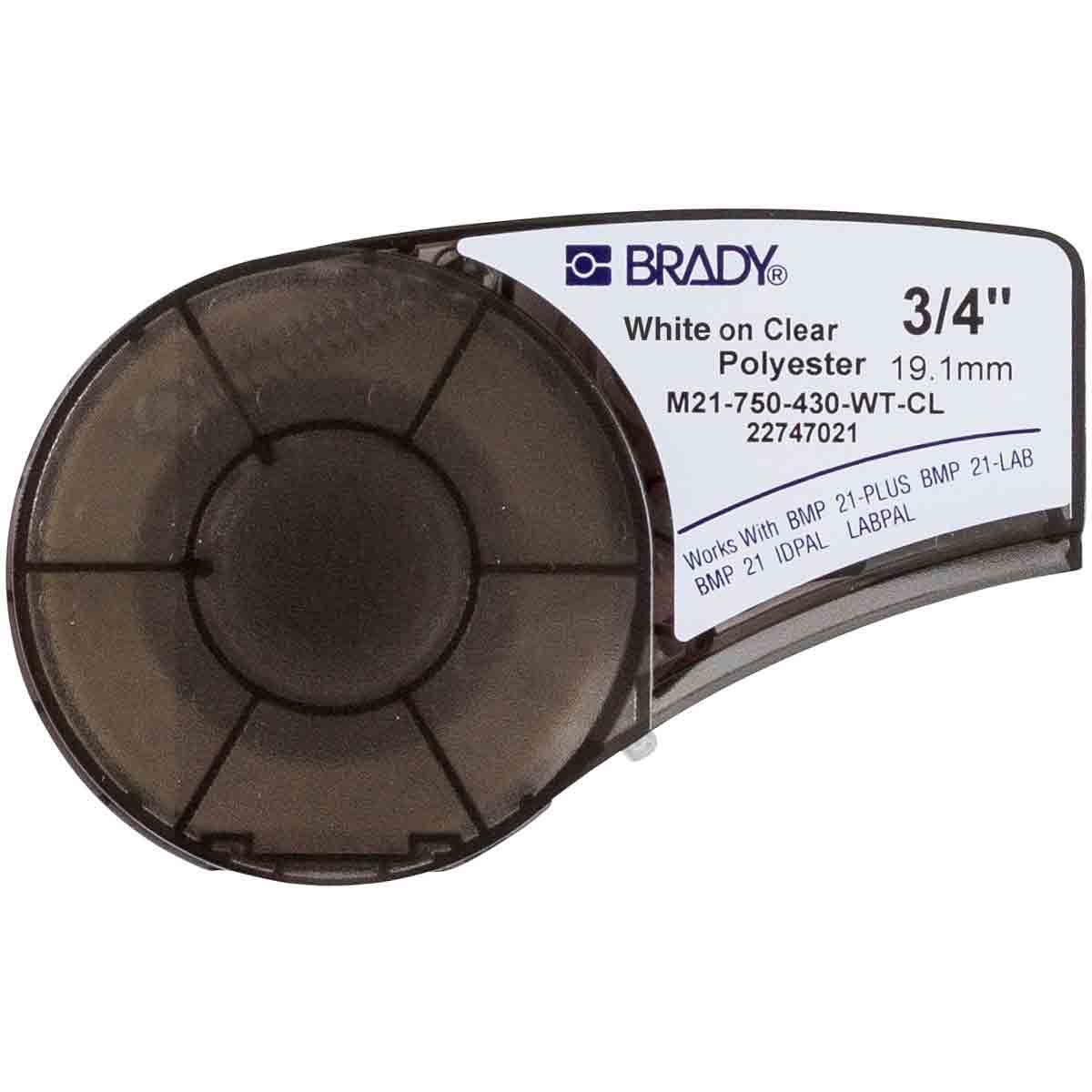 Brady M21-750-430-WT-CL Printeretiketten Transparant Polyester
