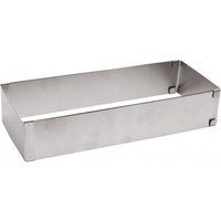 SCRAP COOKING 1916 rechthoekige baklijst, uittrekbaar, van roestvrij staal, rechthoekige vorm, in lengte verstelbaar van 25 tot 48 cm, voor taarten, voorgerechten en desserts, bakaccessoires