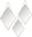 Merkloos Set van 3 Wandspiegels Mylia Goud