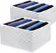 Unyqoos® Set van 2 grote kledingkast opberg-organizer voor jeans, truien, shirts, broeken, leggings, joggers – Wit