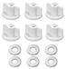 Icecat Kit de charnière de siège de toilette, 6 pièces, M6, Blanc