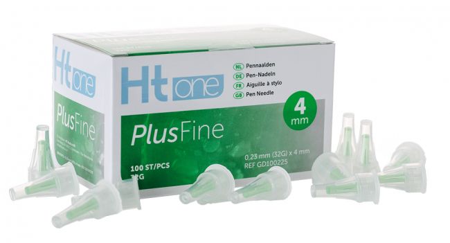 HT One PlusFine Pennaalden 4mm 32G - 100 Stuks - Groen