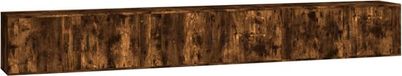 vidaXL meuble TV chêne fumé 100x34,5x40 cm