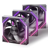 AsiaHorse Nyota - 120mm ARGB PC Ventilator - PWM - HDB Lager - 2000 RPM - 61.5 CFM - 5V 3-Pin ARGB - 3x - Forward - Zwart