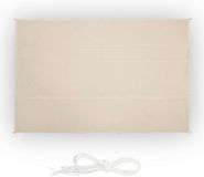 Merkloos Relaxdays schaduwdoek rechthoek - 5 x 7 m - waterafstotend - uv-bestendig - met touwen - terras & balkon - beige