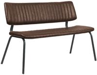 LABEL51 Gusto Eetkamerbank - Bruin - Kunstleer - 120 cm