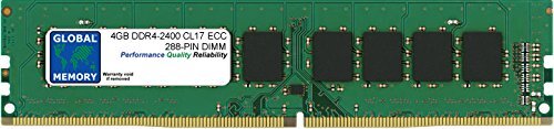 GLOBAL MEMORY 4GB DDR4 2400MHz PC4-19200 288-PIN ECC DIMM (UDIMM) GEHEUGEN RAM VOOR SERVERS/WERKSTATIONS/MOEDERBORDEN