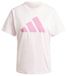 adidas Dames PWR 3 GRAPHIC TEE, clear pink, S