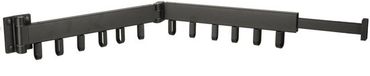 IKONKA Support mural télescopique, 84 cm, Noir