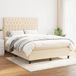 Prolenta Maison Exclusive - Boxspringbed met matras, crème kleur, 140x190 cm, gestoffeerd