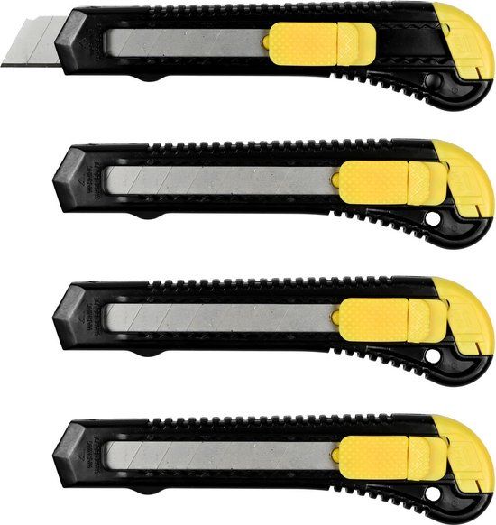 Benson Afbreekmessen - Breed - 4 stuks - Blauw