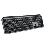 Logitech MX Keys S voor Mac, draadloos toetsenbord, vloeiend, nauwkeurig typen als op een laptop, oplaadbaar Bluetooth USB C voor MacBook Pro, Macbook Air, iMac, iPad -Space Grey - Space Grey - QWERTY