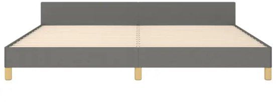 vidaXL Bedframe Stof Donkergrijs 200x200 cm