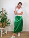 Vila Shima Hoge Taille Midi-rok Groen 38 Vrouw