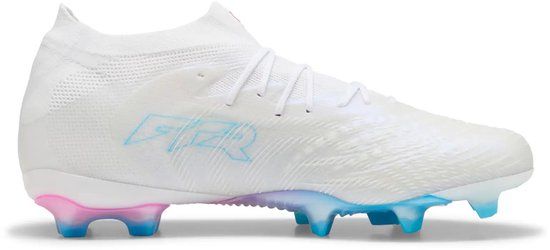 Puma Voetbalschoenen Future 9 Ultimate FG Unisex Volwassenen Synthetisch/Textiel Wit/Blauw/Roze Maat 42