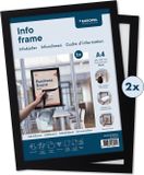 Europel wissellijst zelfklevend – Posterlijst – Magnetisch frame – A4 – 21 x 29,7 cm – Set van 2 stuks – Zwart