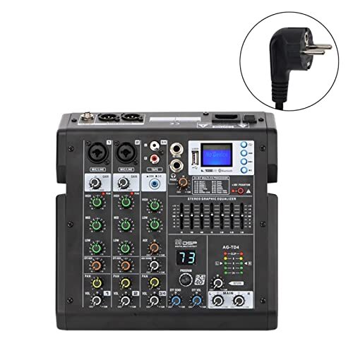 EZGA Miniaudio DJmixer Sound Board AGTD4 Mixing Console 4/6 Channels