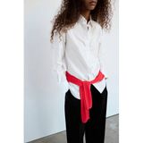 Mango Rechtvallende Blouse - Wit