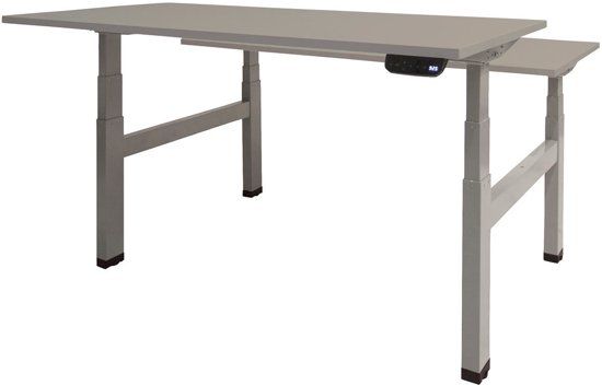 Schaffenburg Zit Sta Bureau - Duo Elektrisch 140x80 grijs - alu frame