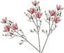 Mica Decorations Fleur artificielle - 3x - Magnolia - rose - 80 cm