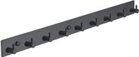 Brute Strength RVS Kapstok 9-haaks 60 cm Mat Zwart Wandkapstok