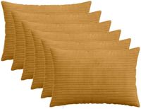 vidaXL - Kussensloop - 6 pcs - HEERLEN - Geel - 40 x 60 cm - corduroy
