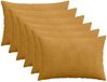 vidaXL - Kussensloop - 6 pcs - HEERLEN - Geel - 40 x 60 cm - corduroy