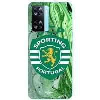 Maniacase Hoesje Oppo A57 4G SCP SPORTING PORTUGAL GREEN BACKGROUND