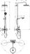 Hansgrohe AXOR Montreux-douchepijp met thermostaat, hoofddouche 240 1jet Classic, roestvrij staal