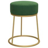 vidaXL Hocker rond fluweel groen