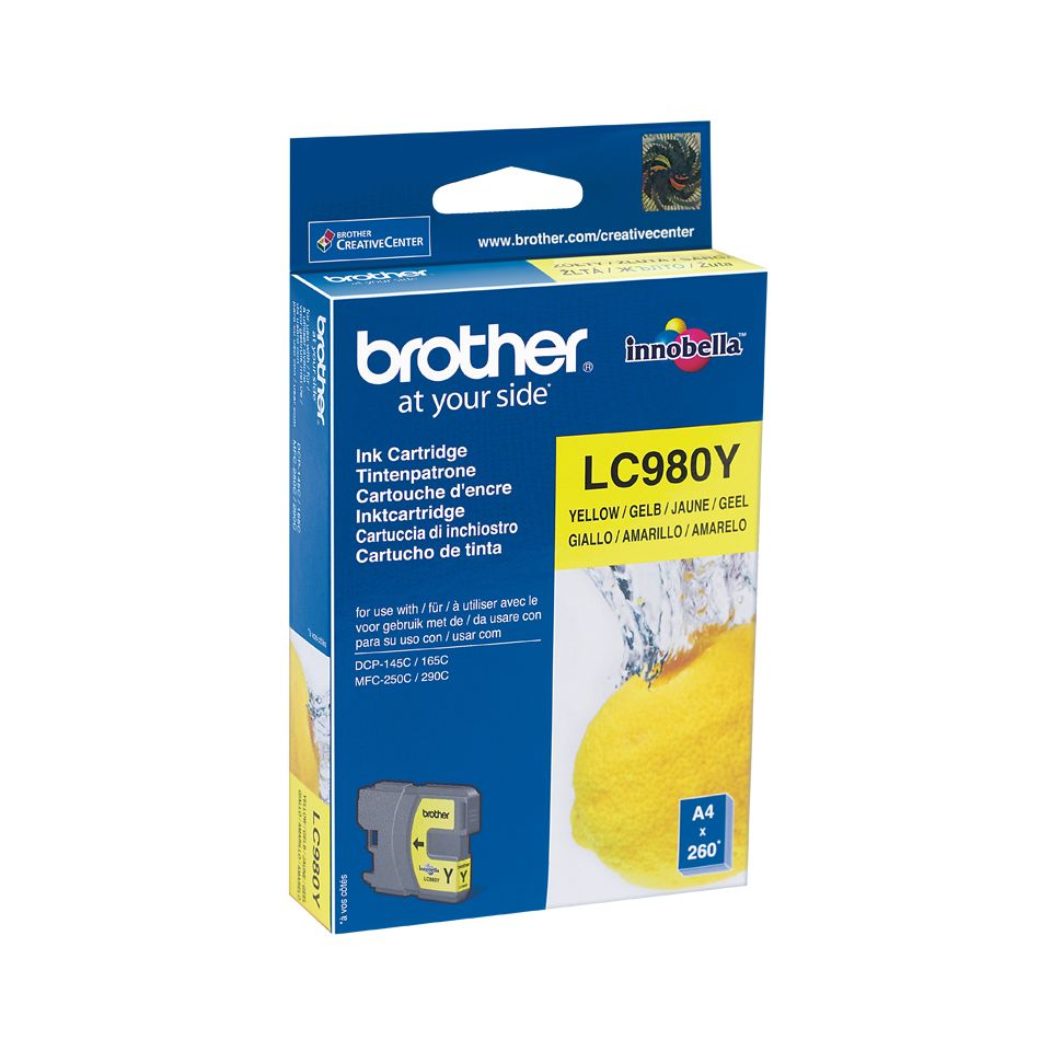Brother LC-980Y Gele inktcartridge - Origineel - 1 stuk
