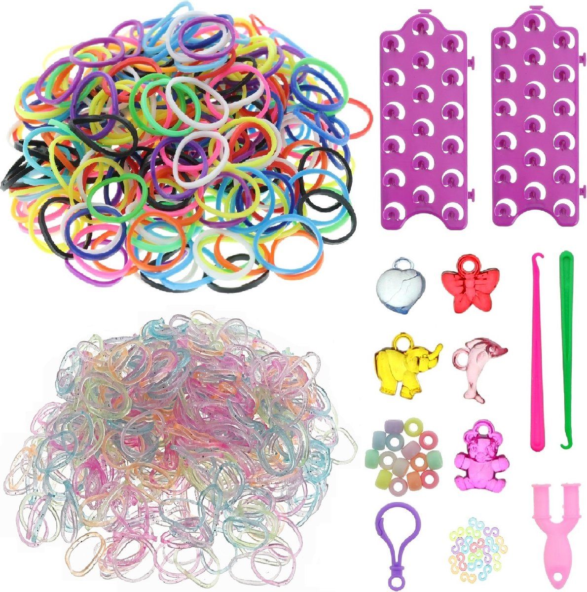 Behave Behave® 1000 Regenboog Loombandjes Starterspakket - Knutselset