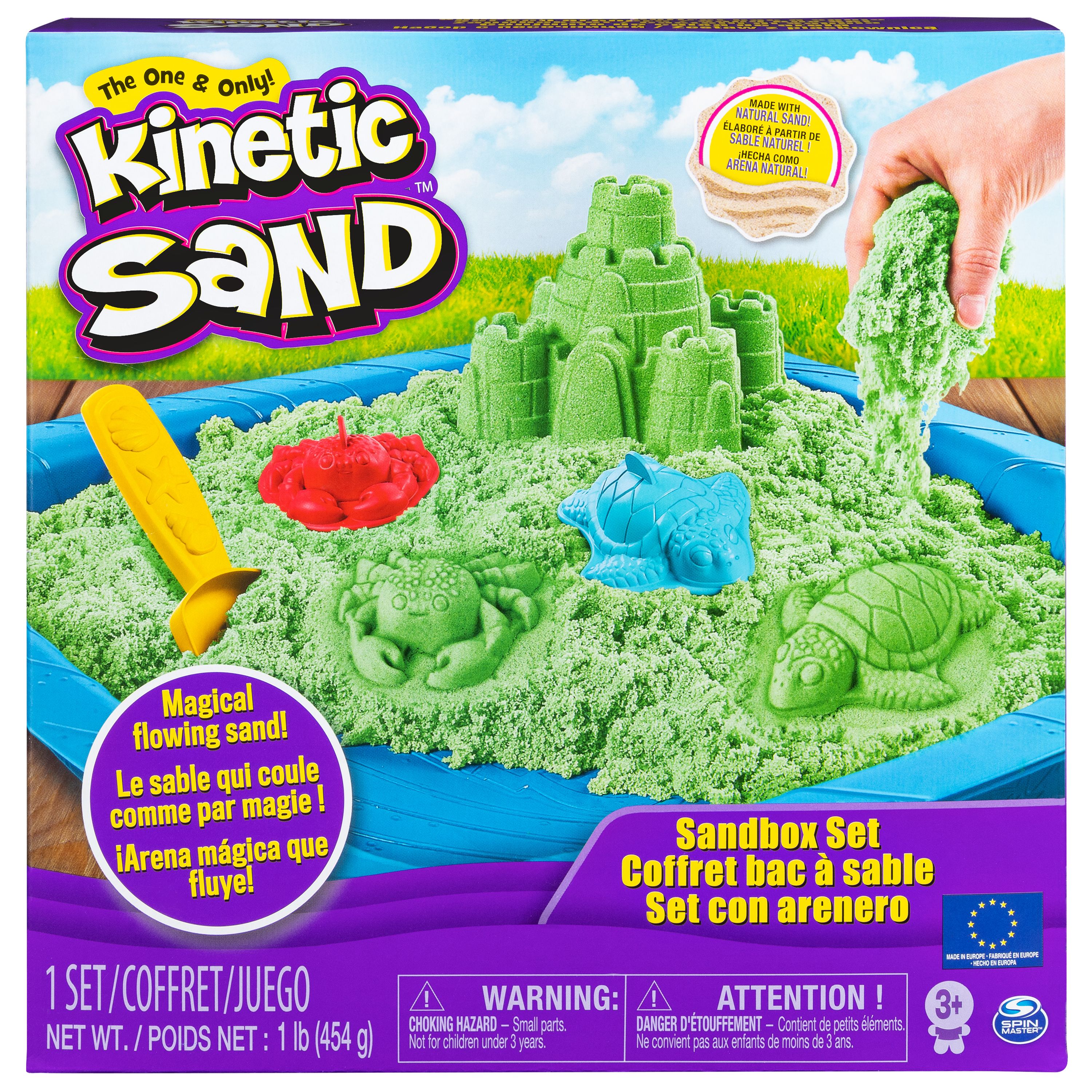 Kinetic Sand Panda Kinetic Sand Zandbakspeelset met 454 g speelzand - stijlen kunnen variëren