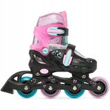 RAVEN Verstelbare 3-in-1 Skates Loret Glitter 27-30 LED Zwart/Roze/Mintgroen